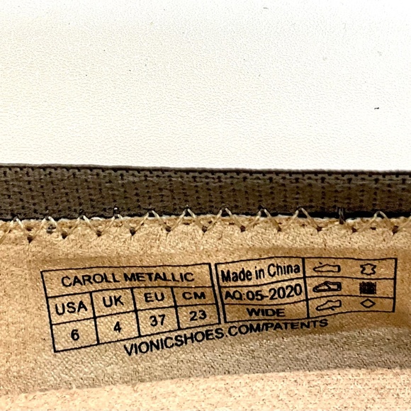 Vionic Spark Caroll Classic Ballet Flat Metallic Women’s Shoes 6M - Picture 7 of 9